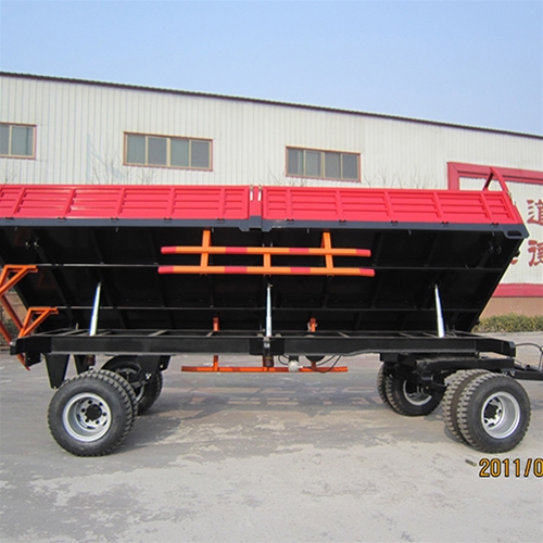 生產(chǎn)銷售7CX-10噸液壓自卸側(cè)翻運輸全掛拖車